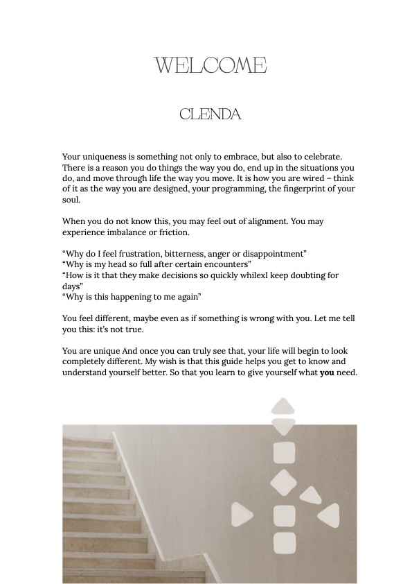 Guide page: welcome